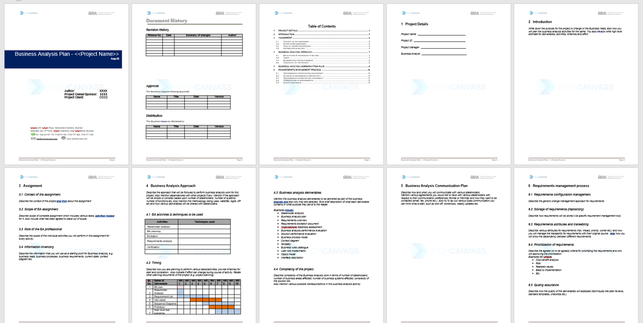 Business Analyst Templates Ready To Use