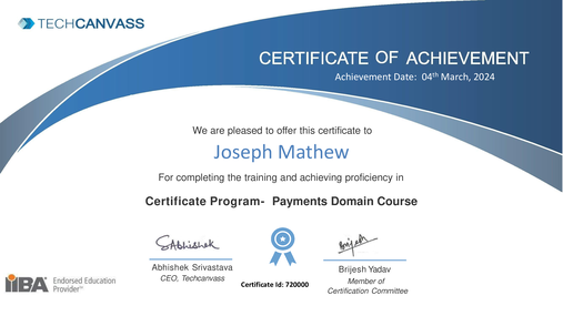 Payments-Domain-Training-Certificate